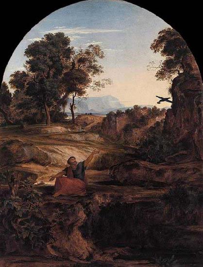Ferdinand Olivier Elijah in the Wilderness Sweden oil painting art